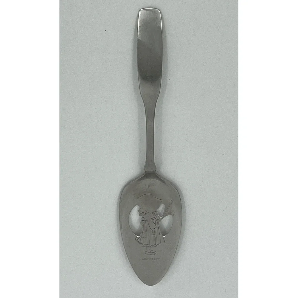 Vintage Oneida Holly Hobbie Stainless Pierced Pie Server 9.5